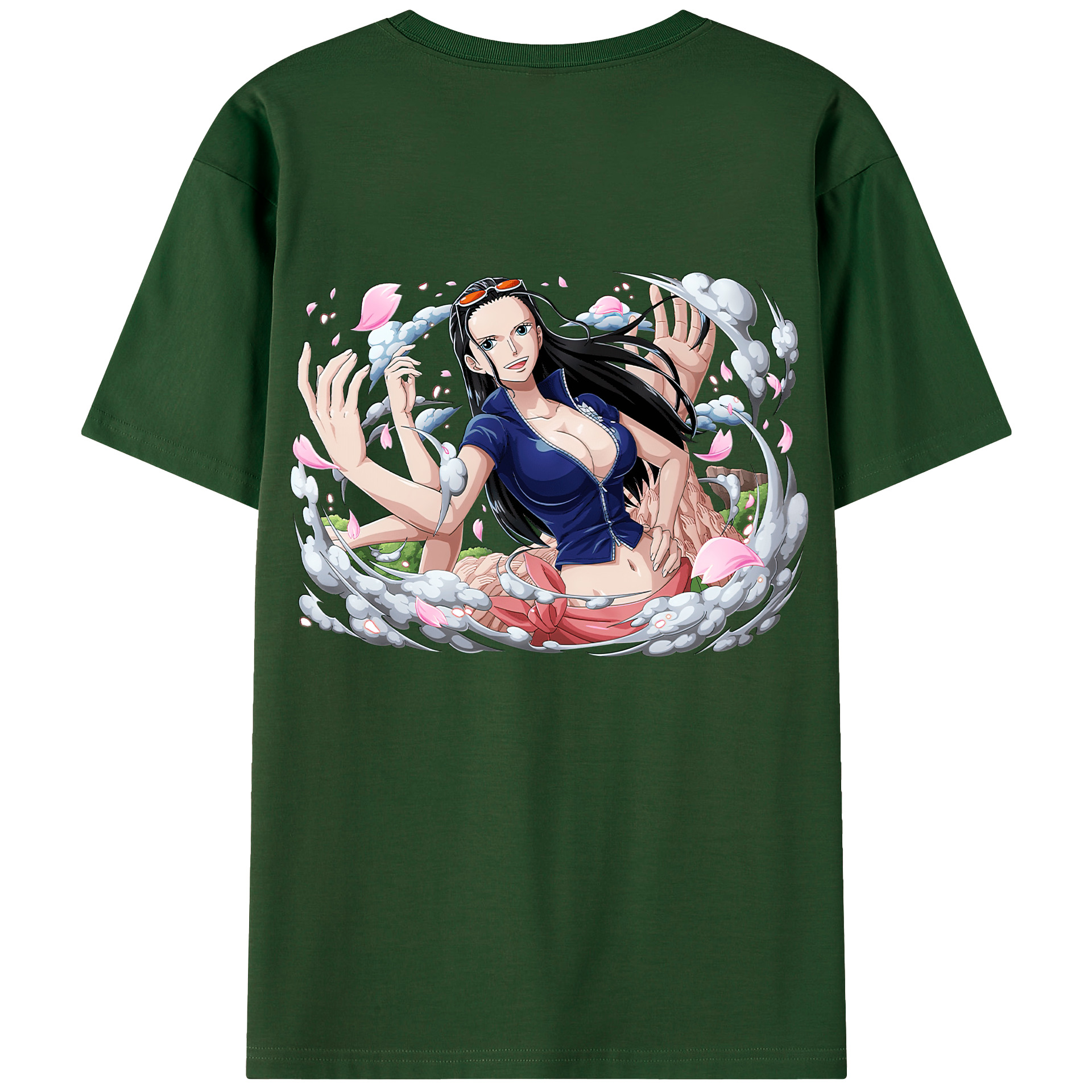 ワンピース ニコ・ロビン ONE PIECE Nico Robin 綿100％半袖Tシャツ（背面プリント）